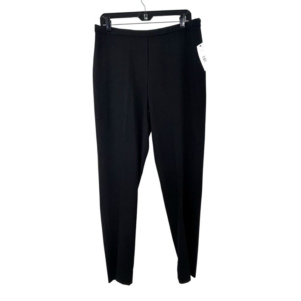 New Elie Tahari Marcia Ankle Pant Black Slim Tailored Fit Hidden Side Zip Sz 10